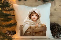 Christmas Baby Jesus Watercolor Clipart, Christmas Baby Jesu Product Image 4