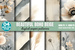 Beautiful Boho Beige Backgrounds Graphics PNG Product Image 1