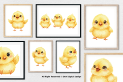 15 Bundle Watercolor Small Chicks Yellow Chicken Kids Product Image 4