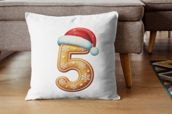 Gold Christmas Alphabet Sublimation PNG Product Image 4