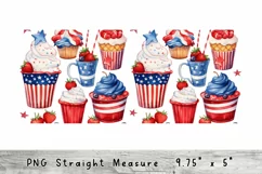 16oz Patriotic Popsicle Libbey Glass Can, 4th of July Product Image 2