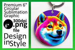 Stylish Round Design for Sublimation , Dog Product Image 1