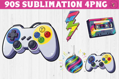 Retro vibe 1990s clipart | Graffiti and Neon PNG Product Image 1