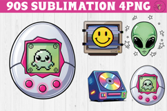 Retro vibe 1990s clipart | Graffiti and Neon PNG Product Image 1