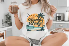 Beach babe PNG, Retro Summer PNG Sublimation Design Product Image 4