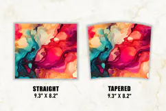 Retro Marble Ink Tumbler Wrap | 20 oz tumbler wrap Product Image 2