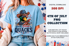 Stars, Stripes &amp; Quacks PNG | Patriotic Duck DTF Product Image 4