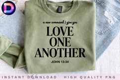 Love One Another John 13:34 Christian Bible Verse PNG Design Product Image 4
