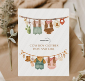 Cowboy Clothesline Boy and Girl Clipart Product Image 4