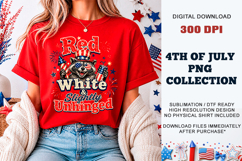 Red White Slightly Unhinged PNG | Sublimation DTF Product Image 4