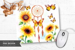 Soft Glow Butterflies Mouse Pad PNG Design Product Image 1