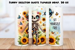 Funny skeleton Tumbler Wraps BUNDLE|PNG, 20 oz. Product Image 4