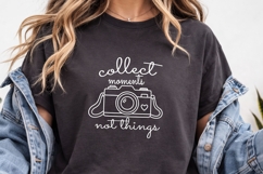 Collect Moments Not Things SVG | Camera Line Art | Travel Product Image 4