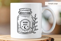 Hand Drawn Moon Dust Jar SVG - Halloween SVG Product Image 4