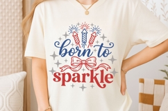 Born To Sparkle Svg, 4th Of July Svg, Coquette Patriotic Svg Product Image 5