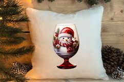 Christmas Wine Cup Sublimation Clipart Product Image 4