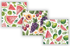 Fruit Seamless Patterns Digital Paper, Seamless Watercolor Product Image 4