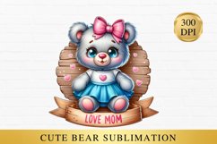 Cute baby bear clipart, bears sublimation Product Image 1