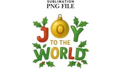 Joy to the world png design for T-shirts Product Image 1