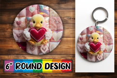 Cheerful Circle Car Coasters PNG, Valenines Animals Product Image 1