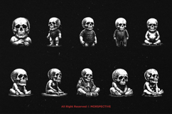 10 Bundle Dark Art Baby Skull Kids Devil Child Death Head Product Image 6