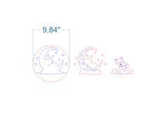 Fox Baby Name Sign SVG laser cut file for Glowforge Product Image 4