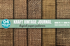 Kraft Vintage Journal Digital Paper Background PNG Product Image 1