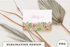 Watercolor Tropical flowers border PNG Product Image 4