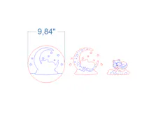 Raccoon Baby Name Sign SVG laser cut file for Glowforge Product Image 4