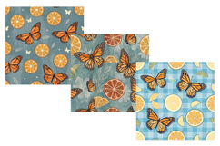 Monarch Lemonade Seamless Pattern, Digital Paper Product Image 4