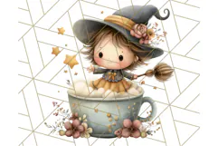 Spooky Little Witches Halloween Clipart PNG Product Image 4