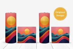 Sunset Tumbler Designs, Nature Landscape Tumbler Template Product Image 4