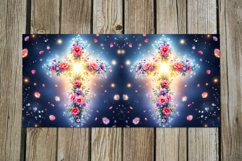 Christian cross &amp; flowers | 4 Faith Sublimation Mug designs Product Image 4