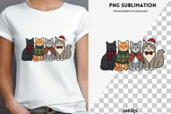 Cute Christmas cats png design for T-shirts Product Image 4