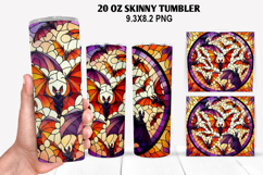 Bats Skinny Tumbler 20oz Wrap Design, Halloween Tumbler PNG Product Image 1