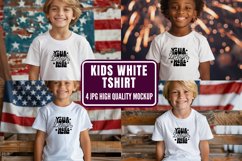 4th of July Kids T-shirt Mockup, Kids Sweater Mockup Product Image 1