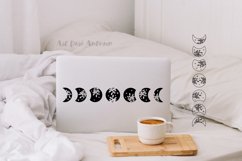 Moon phases svg, Celestial svg File, Floral moon svg Product Image 3