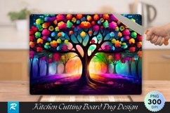Colorful Tree Cutting Board Sublimation Design Product Image 1