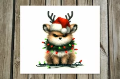 Christmas Deer | 4 funny Skinny tumbler sublimation designs Product Image 4
