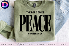 The Lord Gives Peace Numbers 6:26 Christian PNG Product Image 4
