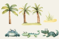 Watercolor Safari Animals Clipart and Patterns Product Image 4