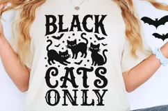 Black Cats Only Svg, Halloween Cat Svg, Spooky Cat Svg. Product Image 5