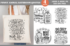 Funny Toilet Paper Bathroom Quote Sublimation PNG Product Image 1