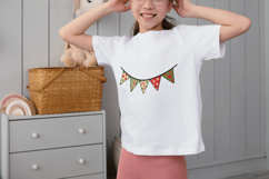 50 Christmas Patchwork Bunting | Festive Fabric Clipart Set Product Image 4