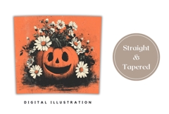 Floral Halloween Tumbler, Spooky Halloween Tumbler Wrap Product Image 4