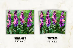 Stained Glass Lavender Flower Tumbler Wrap | 20 oz tumbler Product Image 2
