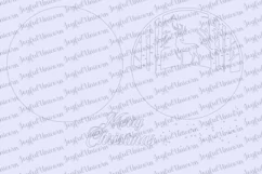 Merry Christmas Door Hanger SVG | Merry Christmas Deer Round Product Image 2