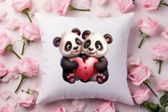 Couple Animal Valentines Day Clipart, Watercolor Couple Product Image 4
