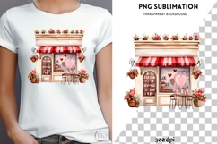 Watercolor Valentine shop png design for T-shirts Product Image 4