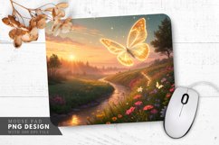 Butterfly Bliss at Sunset Mouse Pad PNG Design Product Image 1